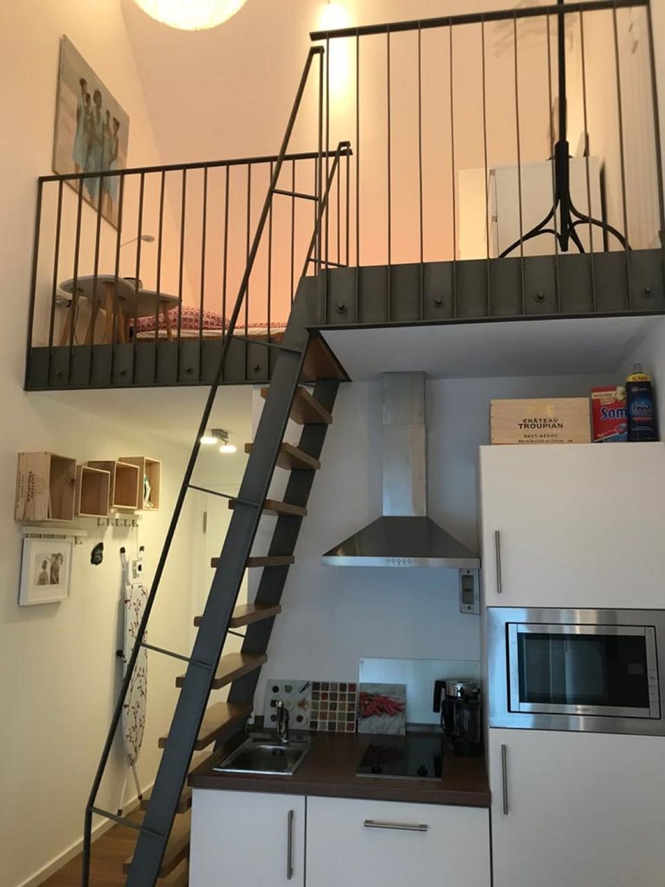 Apartment, 1 Bedroom, Balcony, Mezzanine (Wolke 9) | Private kitchenette | Fridge, microwave, stovetop, dishwasher