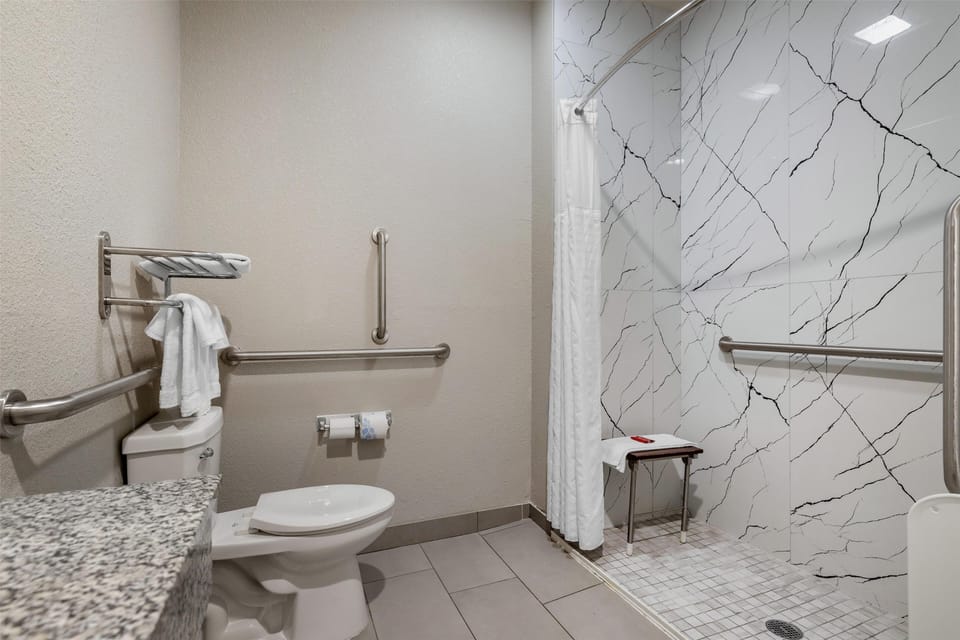 Free toiletries, hair dryer, towels, soap