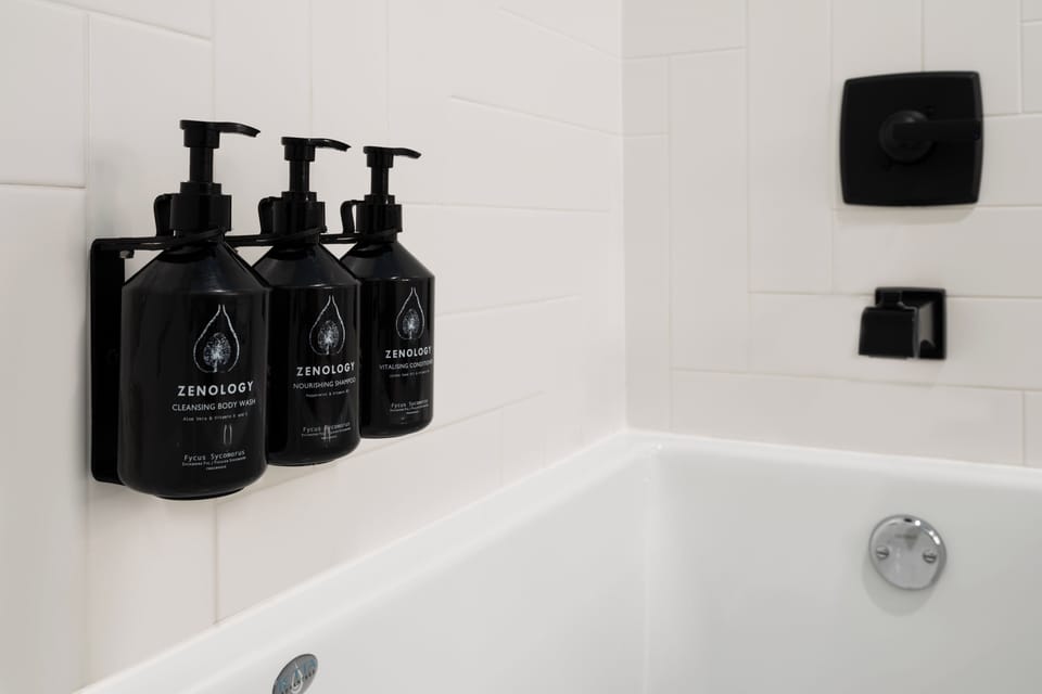 Premium Room, 1 King Bed, Accessible Bathtub (Mobility) | Bathroom | Spring water tub, designer toiletries, hair dryer, towels