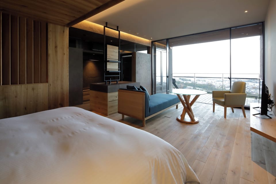 KING with Semi Open-Air Bath, 47sqm, non-smoking | Down comforters, minibar, in-room safe, soundproofing