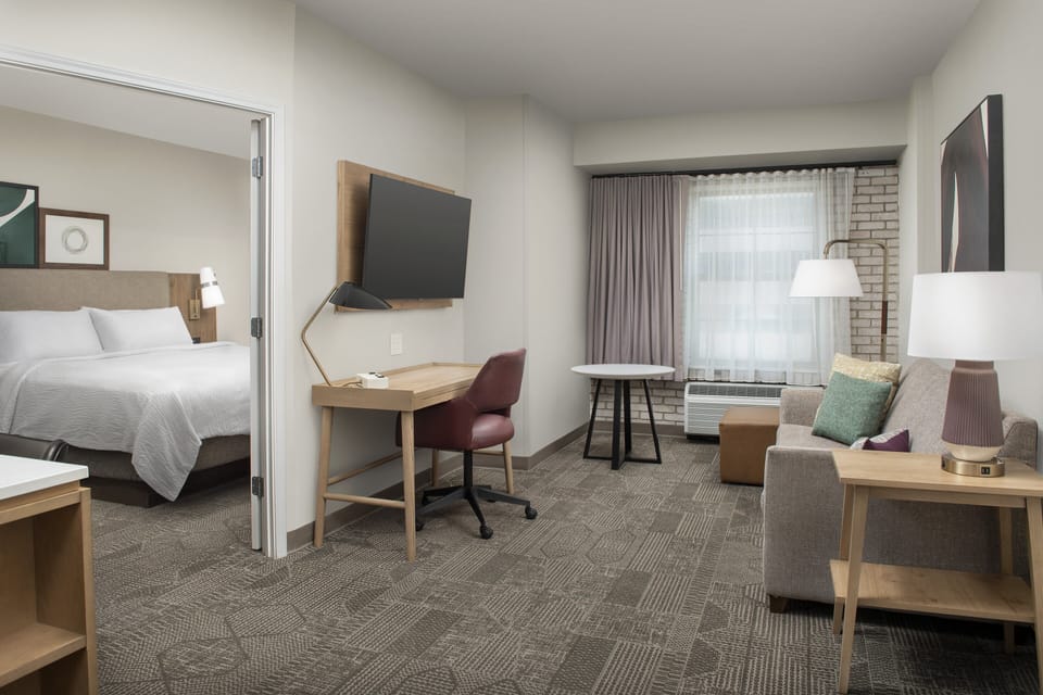 In-room safe, desk, laptop workspace, iron/ironing board