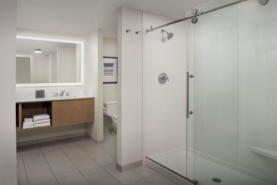 Bathtub, free toiletries, hair dryer, towels