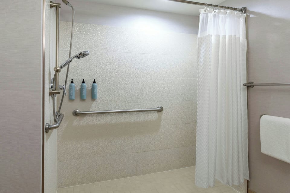 Hair dryer, towels