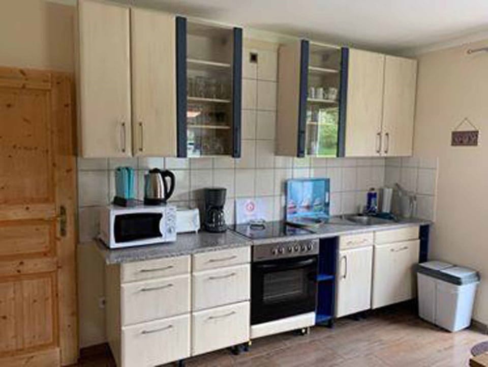 Apartment | Private kitchen | Fridge, microwave, oven, stovetop