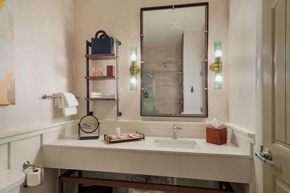 Standard Room, 1 King Bed with Sofa bed | Bathroom | Shower, free toiletries, hair dryer, towels