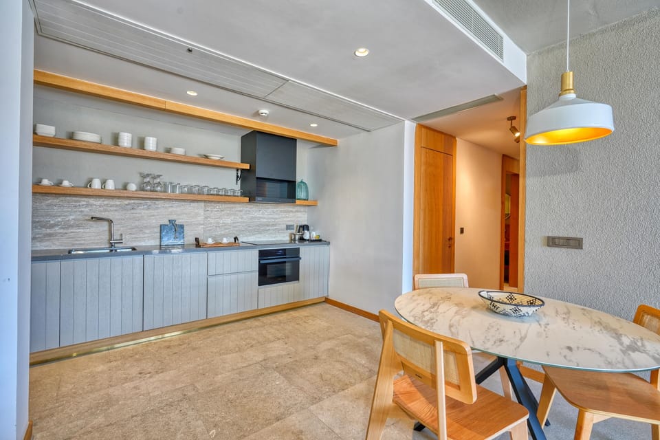 3+1 Residence Sea View With Large Terrace | Private kitchen | Full-size fridge, microwave, oven, stovetop