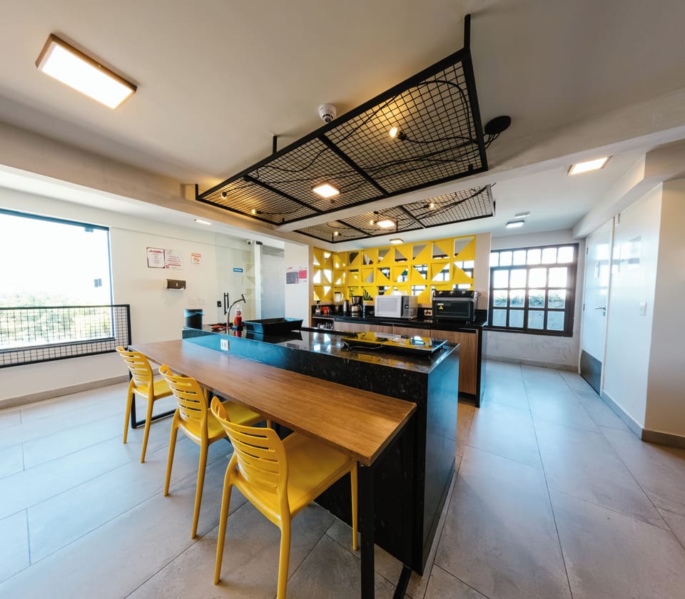 Shared fridge, microwave