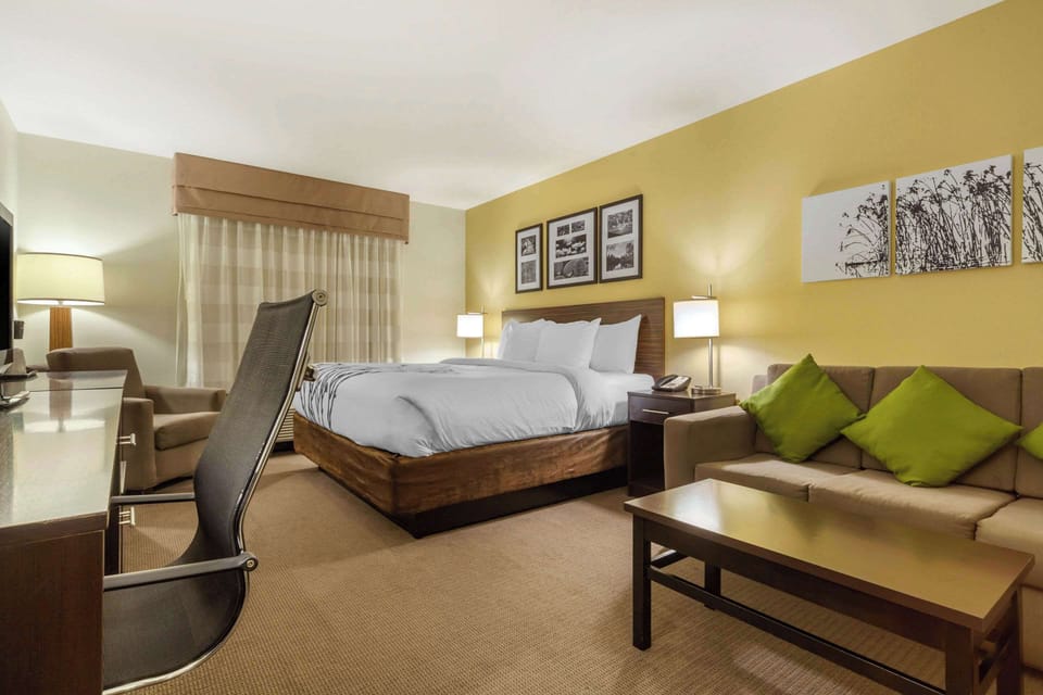 Suite, 1 King Bed with Sofa bed, Accessible, Non Smoking | Hypo-allergenic bedding, pillowtop beds, desk, laptop workspace
