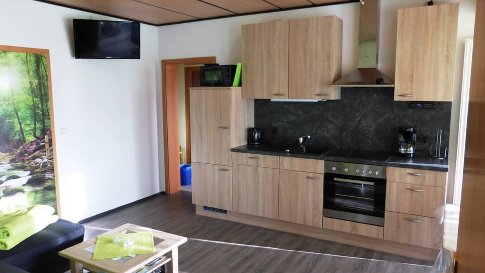 Apartment | Private kitchen | Fridge, microwave, stovetop, dishwasher