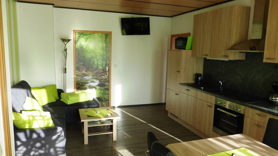 Apartment | Living area | 42-inch flat-screen TV with satellite channels, TV, DVD player