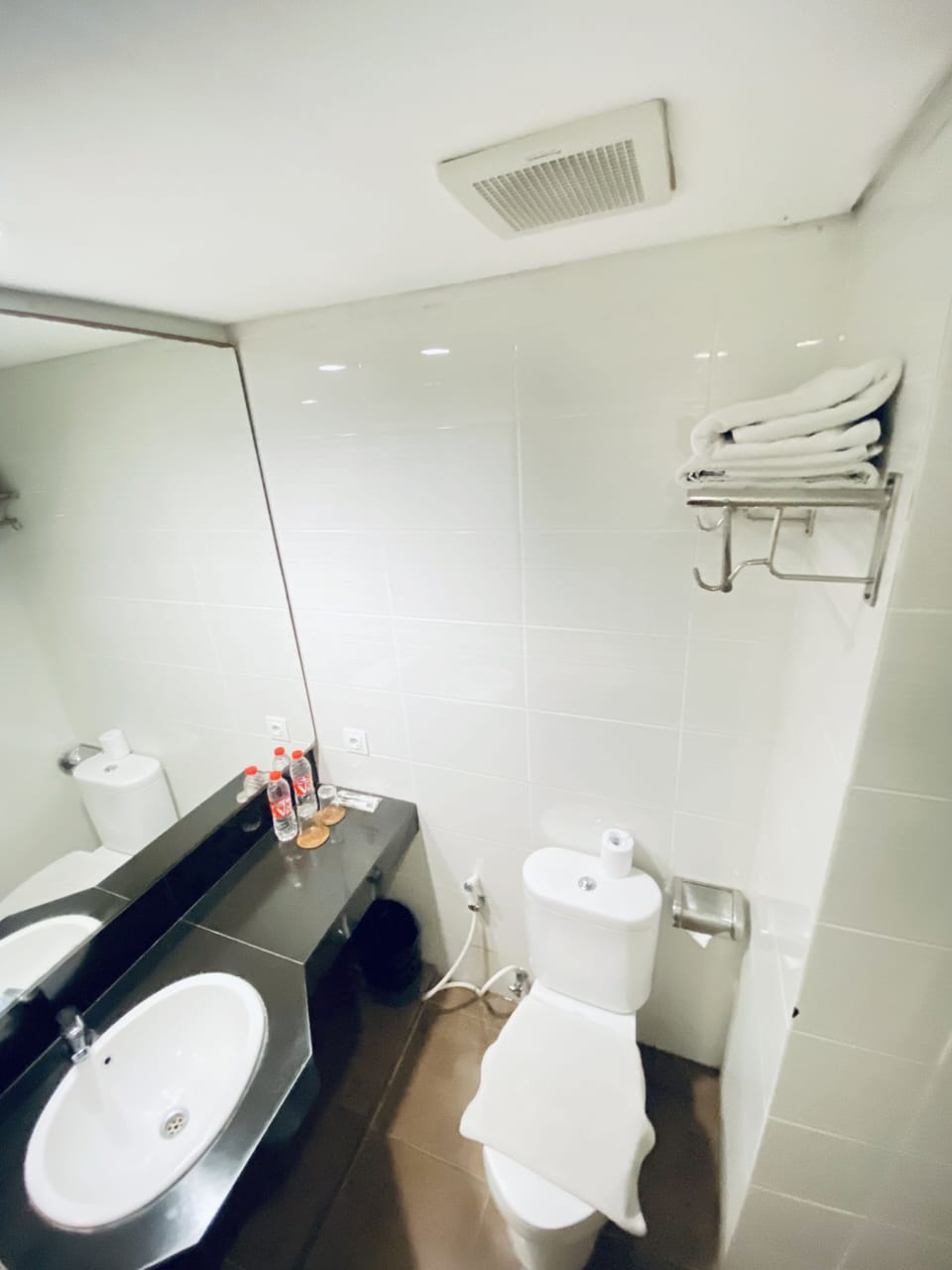 Free toiletries, hair dryer, slippers, towels