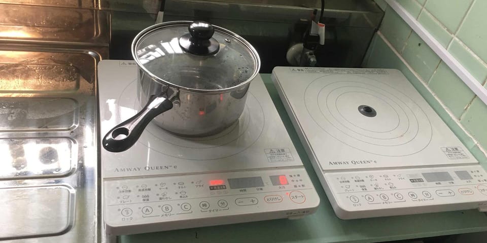 Shared fridge, microwave, electric kettle, toaster