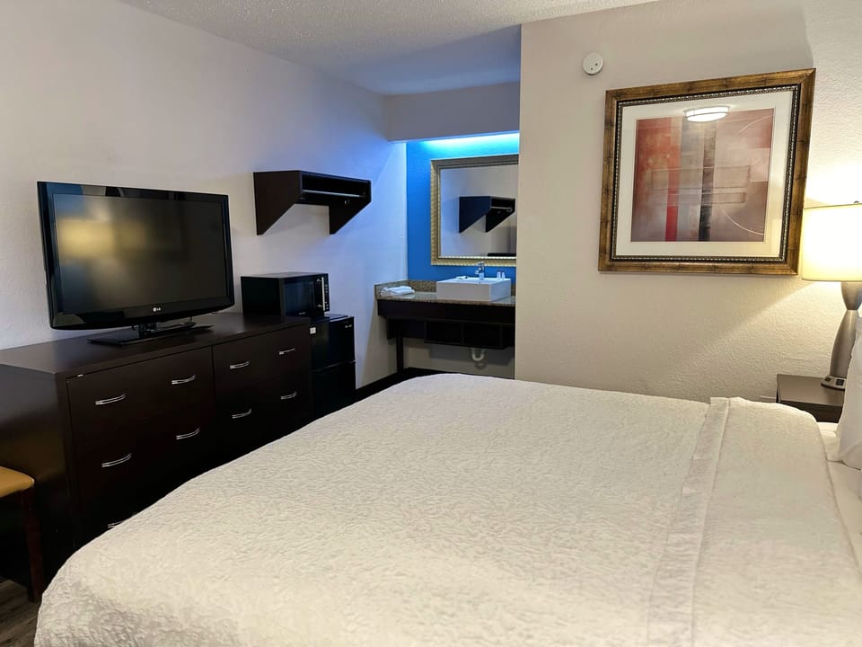 Standard Room, 1 King Bed, Non Smoking | Blackout drapes, free cribs/infant beds, free WiFi, bed sheets