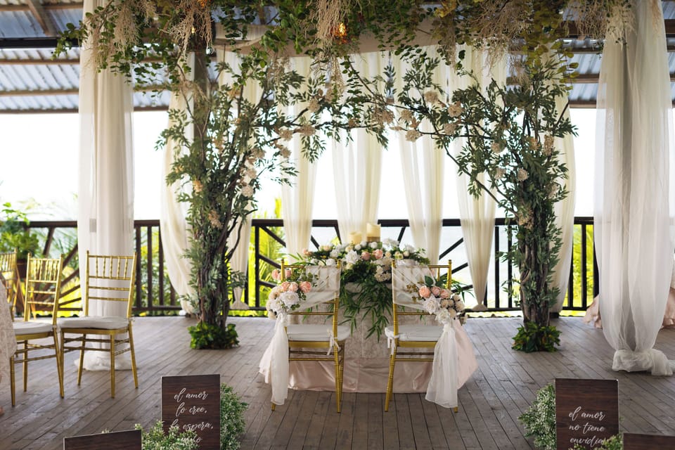 Outdoor wedding area