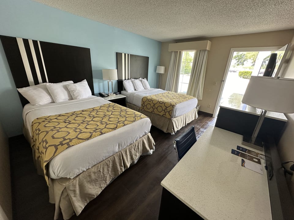 Room, 2 Double Beds, Accessible, Non Smoking | Iron/ironing board, free WiFi, bed sheets