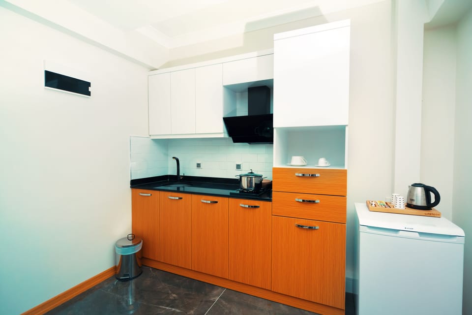 Superior Oda-1+1 65M2 Oda | Private kitchen | Mini-fridge, cookware/dishes/utensils