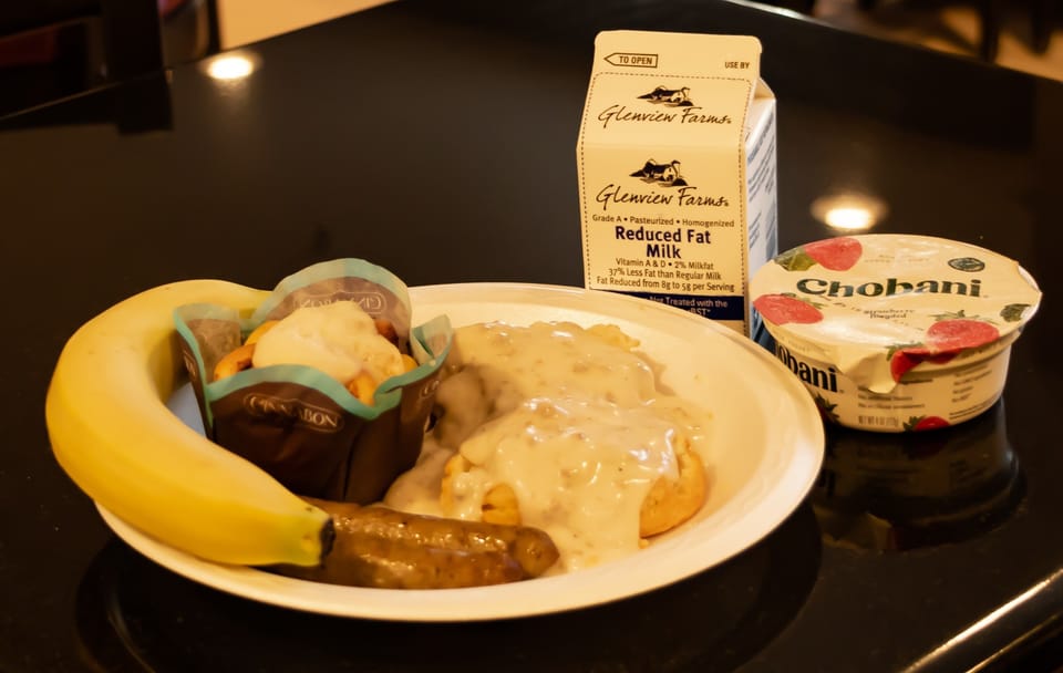 Free daily on-the-go breakfast