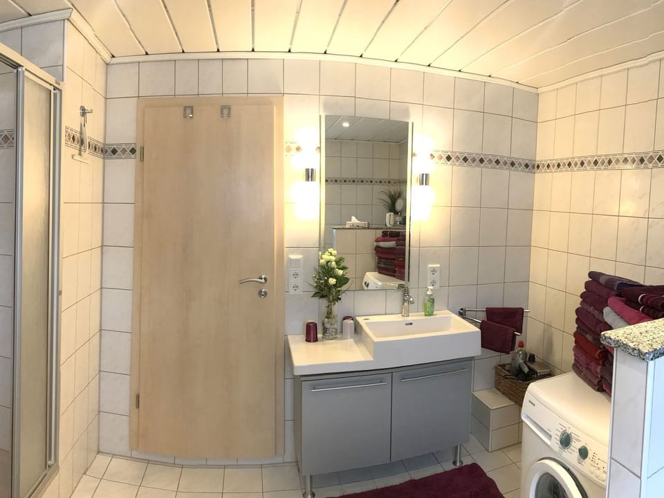 Apartment | Bathroom | Separate tub and shower, hair dryer, towels