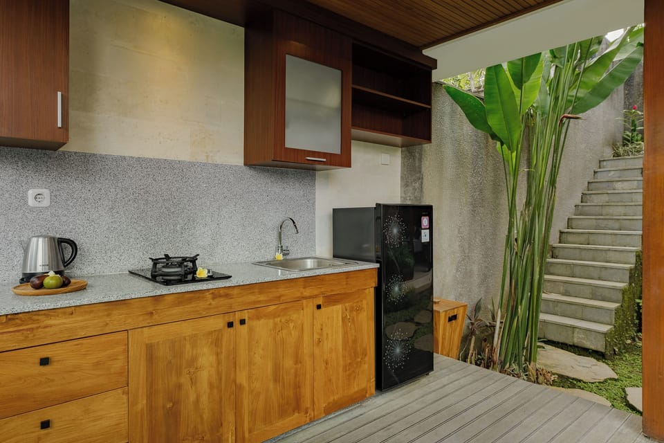Two Bedroom pool villa with valley view | Private kitchen | Fridge, coffee/tea maker, electric kettle
