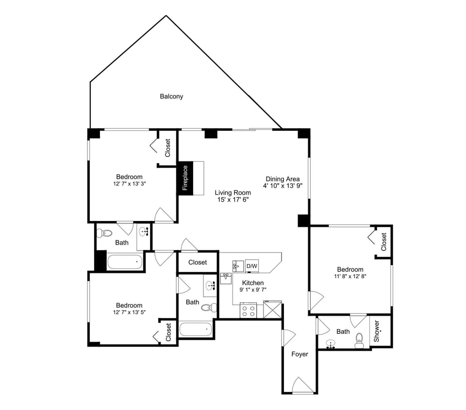 Apartment (3 Bedrooms) | Floor plan