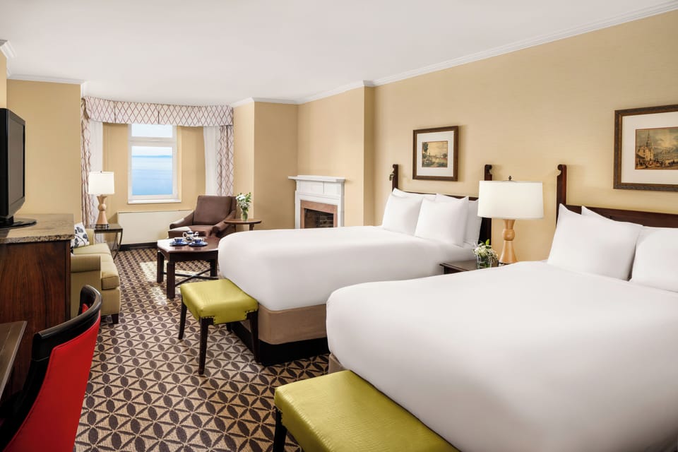Deluxe Double Room, Multiple Beds, River View | Hypo-allergenic bedding, pillowtop beds, minibar, in-room safe