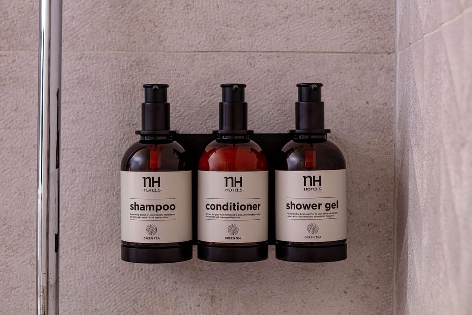 Shower, eco-friendly toiletries, hair dryer, bidet
