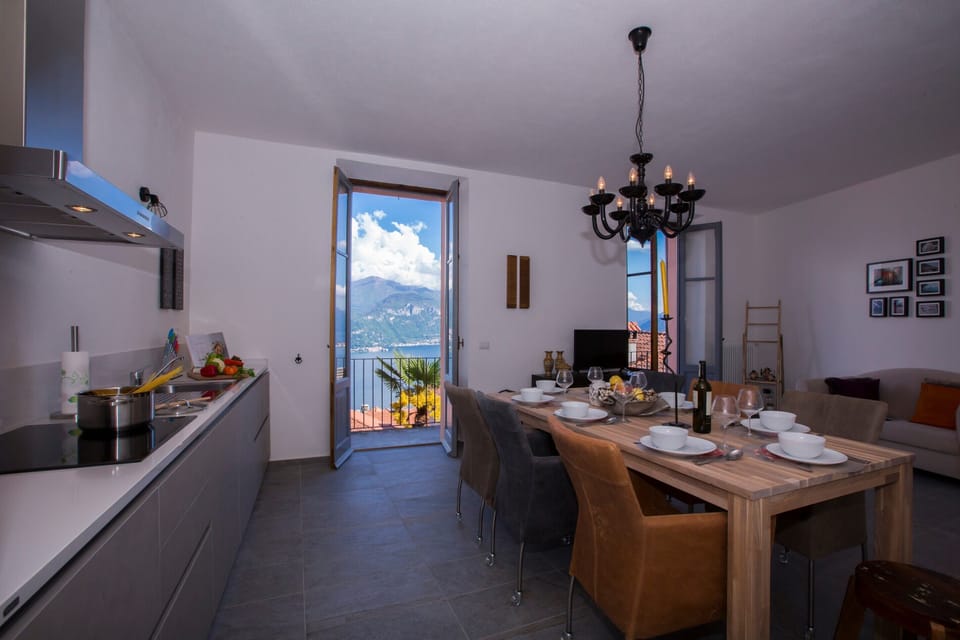 Family Townhome, Multiple Bedrooms, 2 Bathrooms, Mountainside (Rustico Logo Bellavista) | Private kitchen | Full-size fridge, microwave, oven, stovetop