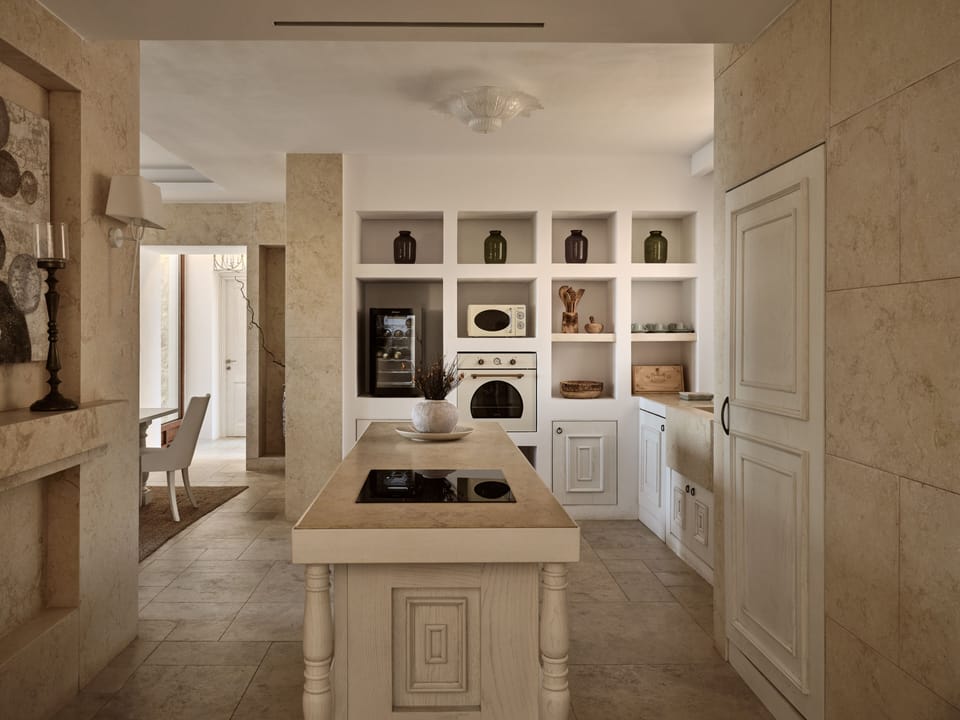 Cape Three Bedroom Sea Front Villa with Private Pool | Private kitchen | Espresso maker, coffee/tea maker, electric kettle, highchair