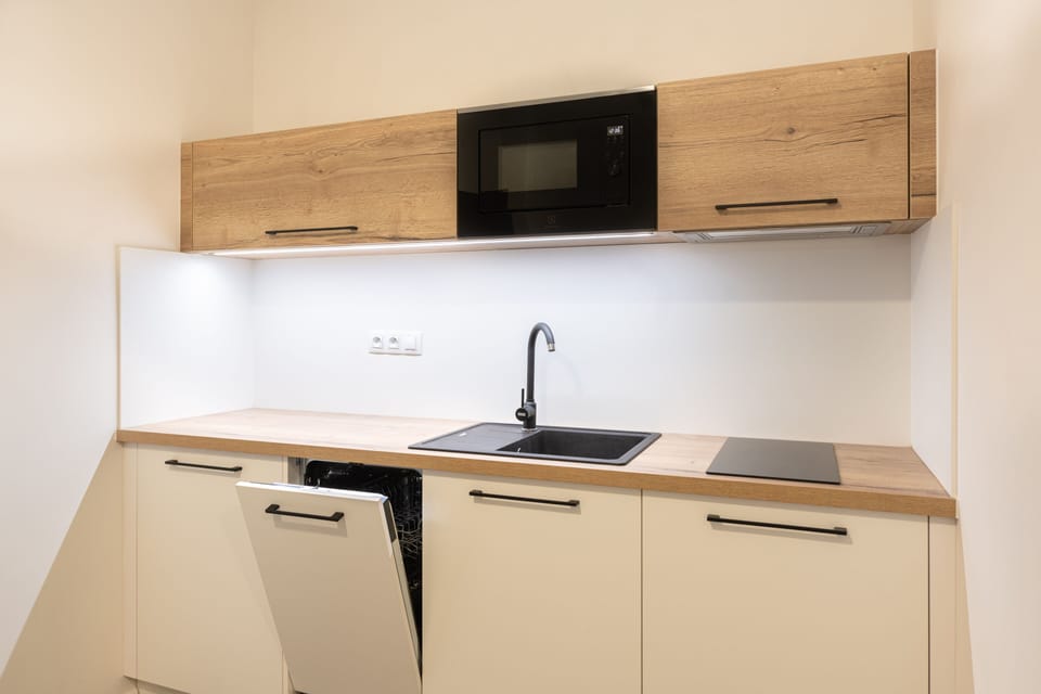 Deluxe Apartment, 1 Bedroom, Kitchen (2) | Private kitchen | Electric kettle