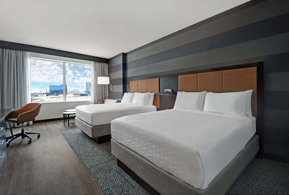 Hypo-allergenic bedding available, in-room safe, blackout drapes