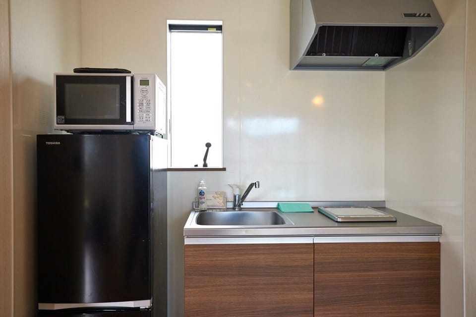 Balcony Villa with Mt. Fuji View Bath - Type A, Non Smoking | Private kitchen | Fridge, microwave, stovetop, electric kettle