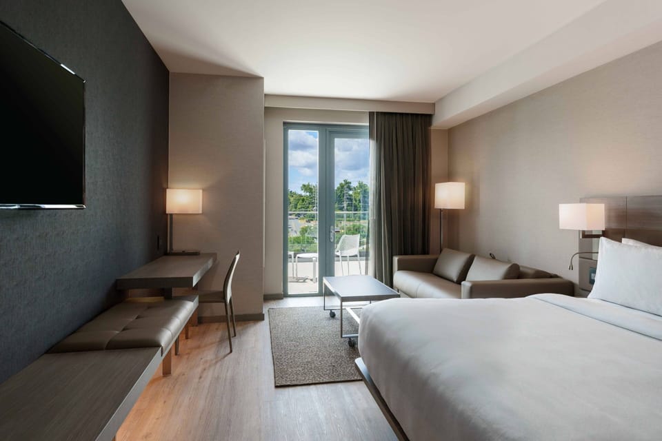 In-room safe, desk, laptop workspace, iron/ironing board