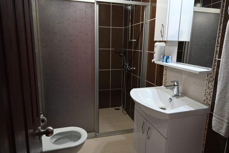 Standard Quadruple Room | Bathroom | Shower, free toiletries, hair dryer, slippers