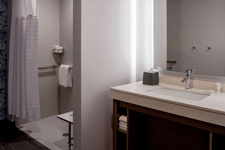 Free toiletries, hair dryer, towels, soap