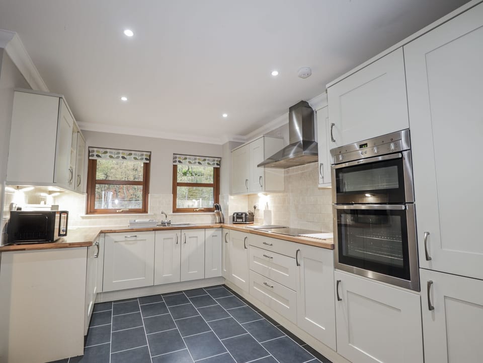 Fridge, dishwasher, electric kettle, toaster