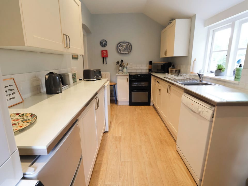 Fridge, microwave, dishwasher, electric kettle