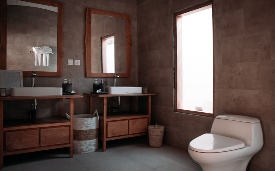 Villa, 1 Bedroom, Beachfront | Bathroom | Shower, hair dryer, bathrobes, slippers