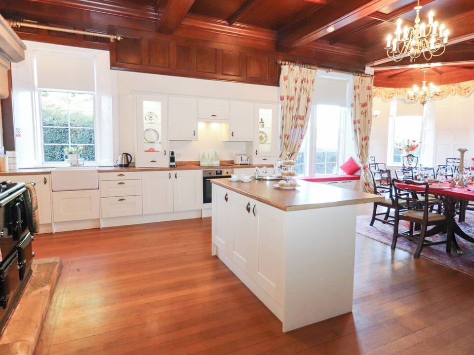 Fridge, dishwasher, cookware/dishes/utensils