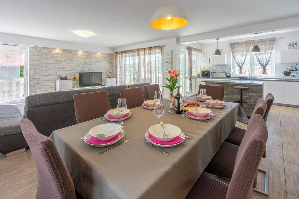 Villa | Private kitchen | Espresso maker, fridge, microwave, oven