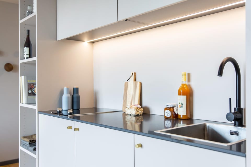 Luxury Apartment, 1 Queen Bed, Kitchen (Separate Living Room, Full Kitchen) | Private kitchenette | Dishwasher, espresso maker, coffee/tea maker, electric kettle