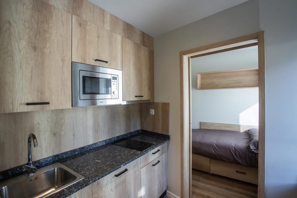 Apartment, 2 Bedrooms | Down comforters, desk, laptop workspace, blackout drapes