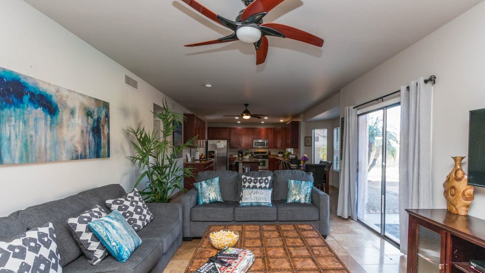Family House (5 Bedrooms) | Living area | 50-inch TV with cable channels, foosball