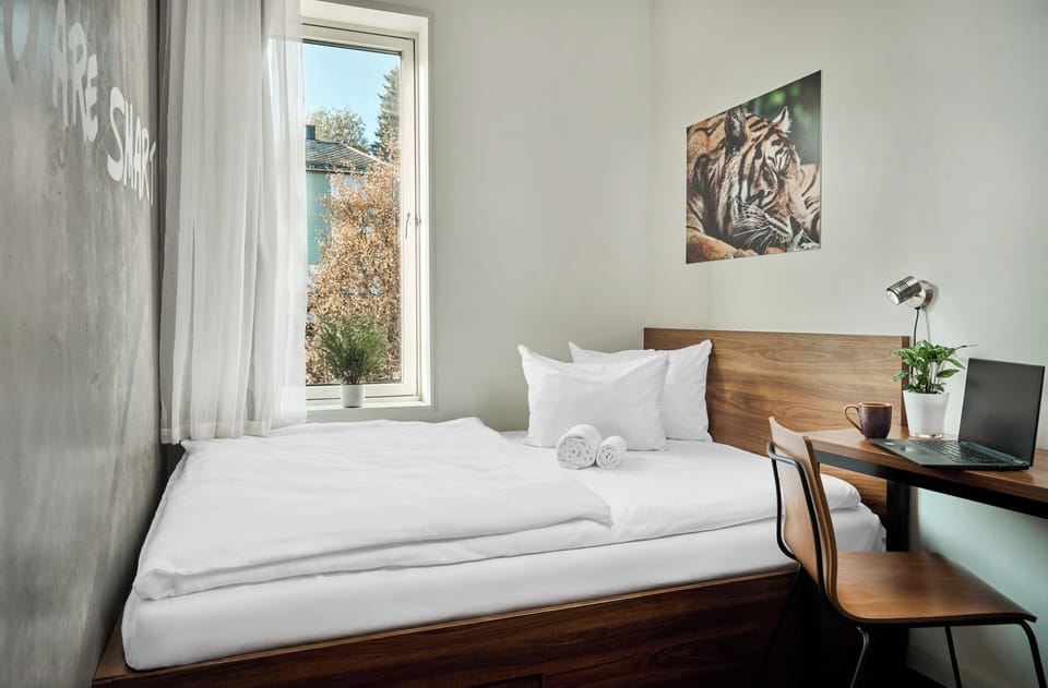 Double Room | Desk, blackout drapes, WiFi (free), alarm clocks