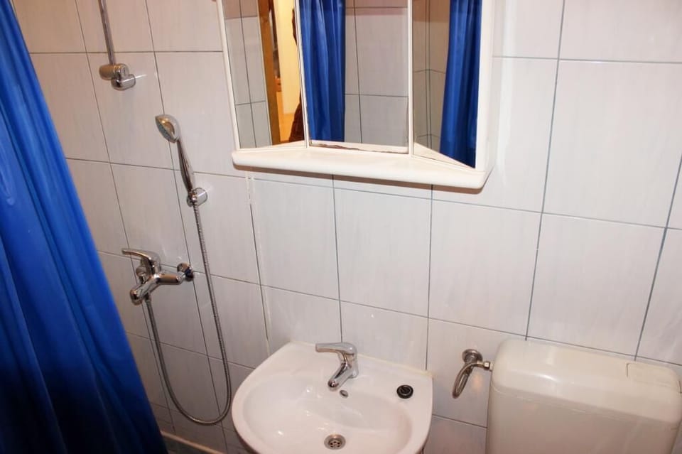 Double Room (Double Room) | Bathroom | Shower, hair dryer, towels