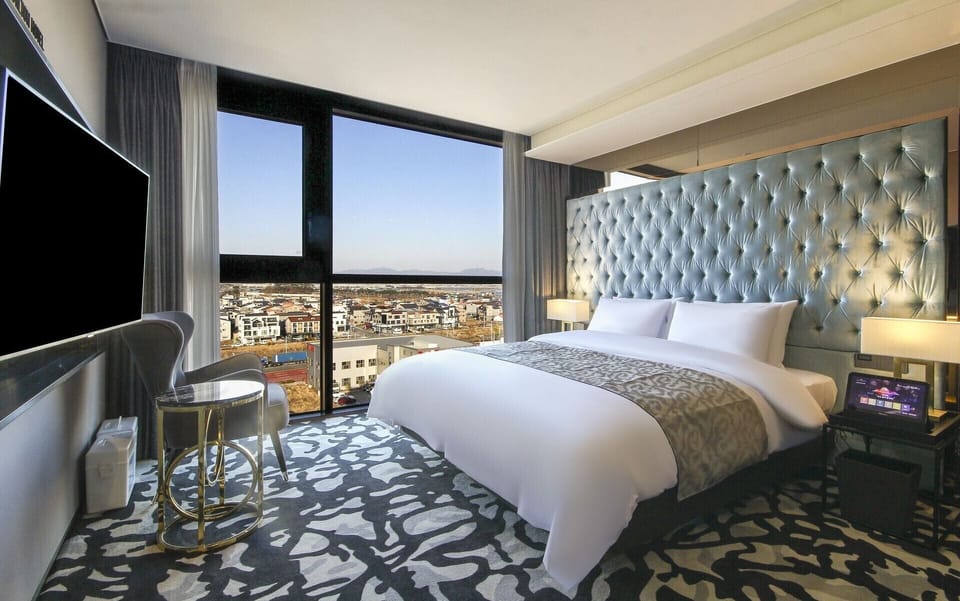 Premium bedding, memory foam beds, blackout drapes, free WiFi