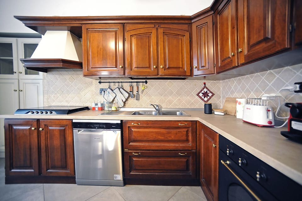 Apartment, 2 Bedrooms, Balcony, River View | Private kitchen | Full-size fridge, microwave, oven, stovetop