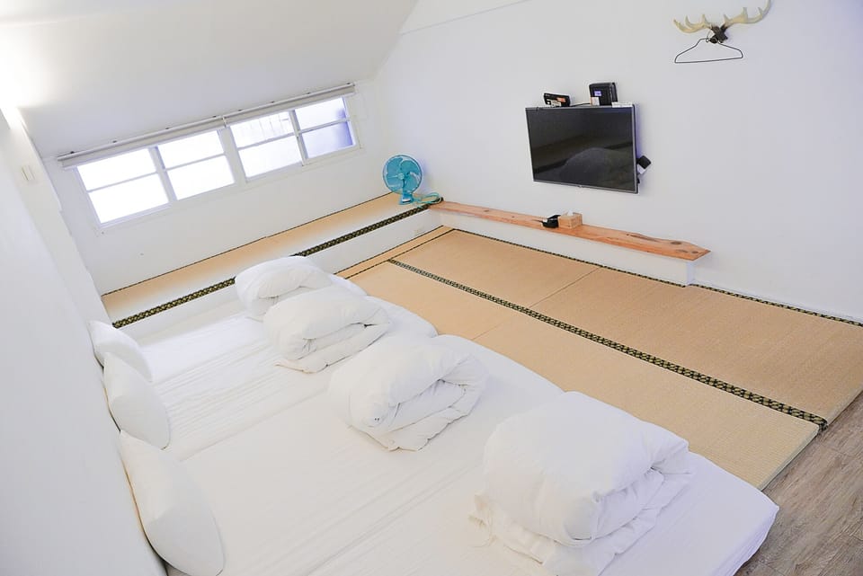 Senior Quadruple Room | Desk, blackout drapes, rollaway beds, free WiFi