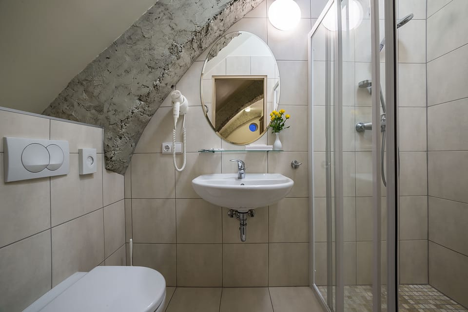Free toiletries, hair dryer, towels