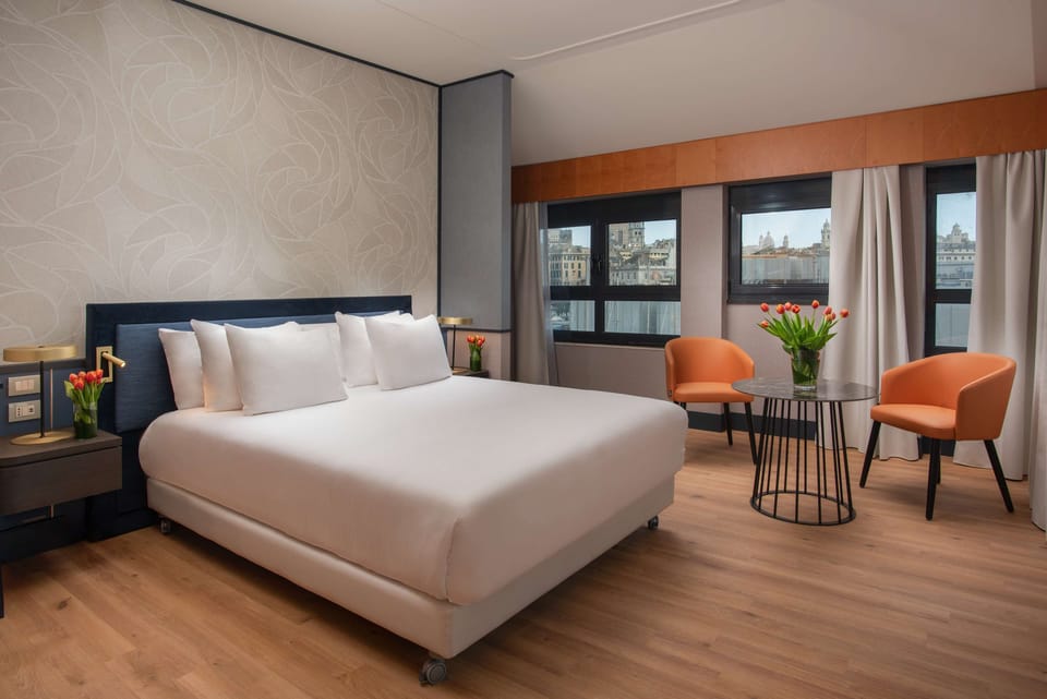 Down comforters, minibar, in-room safe, desk