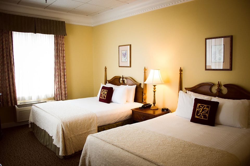 Traditional Double Room, 2 Double Beds | Premium bedding, desk, iron/ironing board, free cribs/infant beds